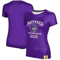 Women's Purple Bethel Wildcats Soccer T-Shirt