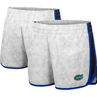 Women's Colosseum White Florida Gators The Plastics Geo Print Shorts