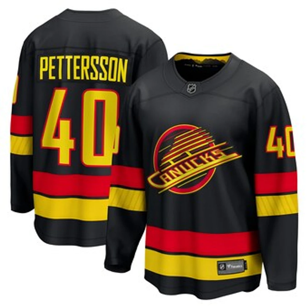 Men's Fanatics Elias Pettersson Black Vancouver Canucks Alternate