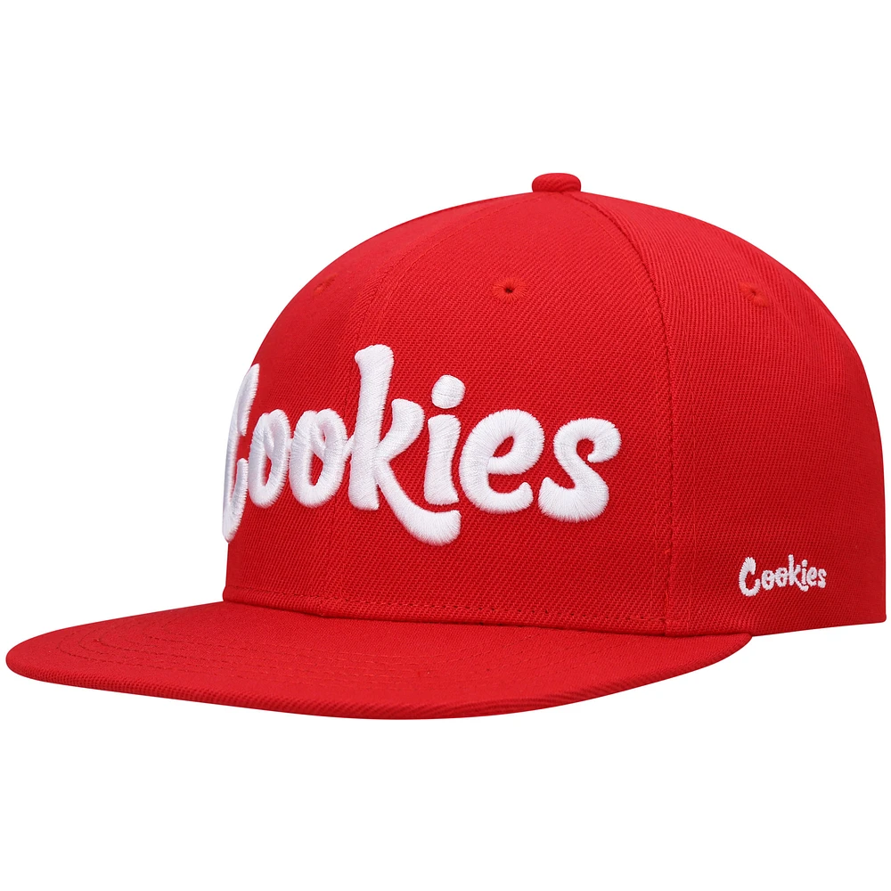 Men's Cookies Red Original Mint Solid Snapback Hat