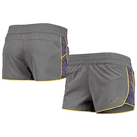 Women's Colosseum Gray/Purple LSU Tigers Pamela Lined Shorts