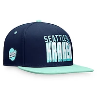 Men's Fanatics Deep Sea Blue/Blue Seattle Kraken Heritage Retro Two-Tone - Snapback Hat