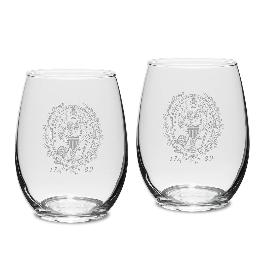 Georgetown Hoyas 2-Piece 15oz. Stemless Wine Glass Set