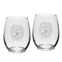 Georgetown Hoyas 2-Piece 15oz. Stemless Wine Glass Set