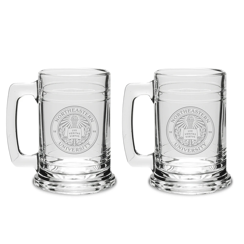 Northeastern Huskies 2-Piece 15oz. Colonial Tankard Set