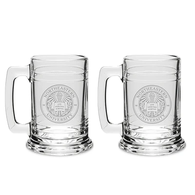 Northeastern Huskies 2-Piece 15oz. Colonial Tankard Set