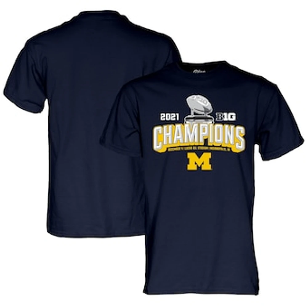 Men's Blue 84 Navy Michigan Wolverines Big Ten Football Conference Champions Locker Room T-Shirt