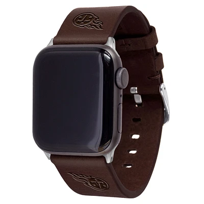 Brown Tennessee Titans Leather Apple Watch Band