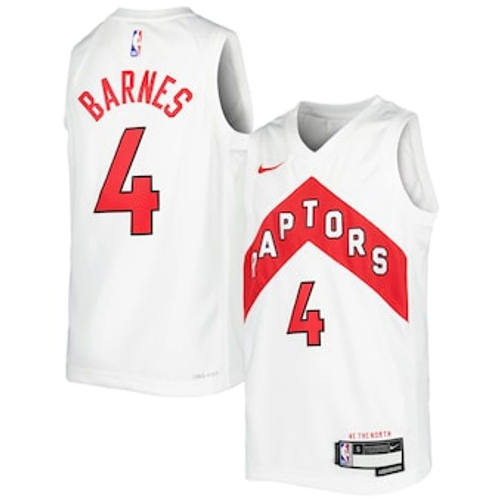 Youth Nike Scottie Barnes White Toronto Raptors Swingman Jersey - Association Edition