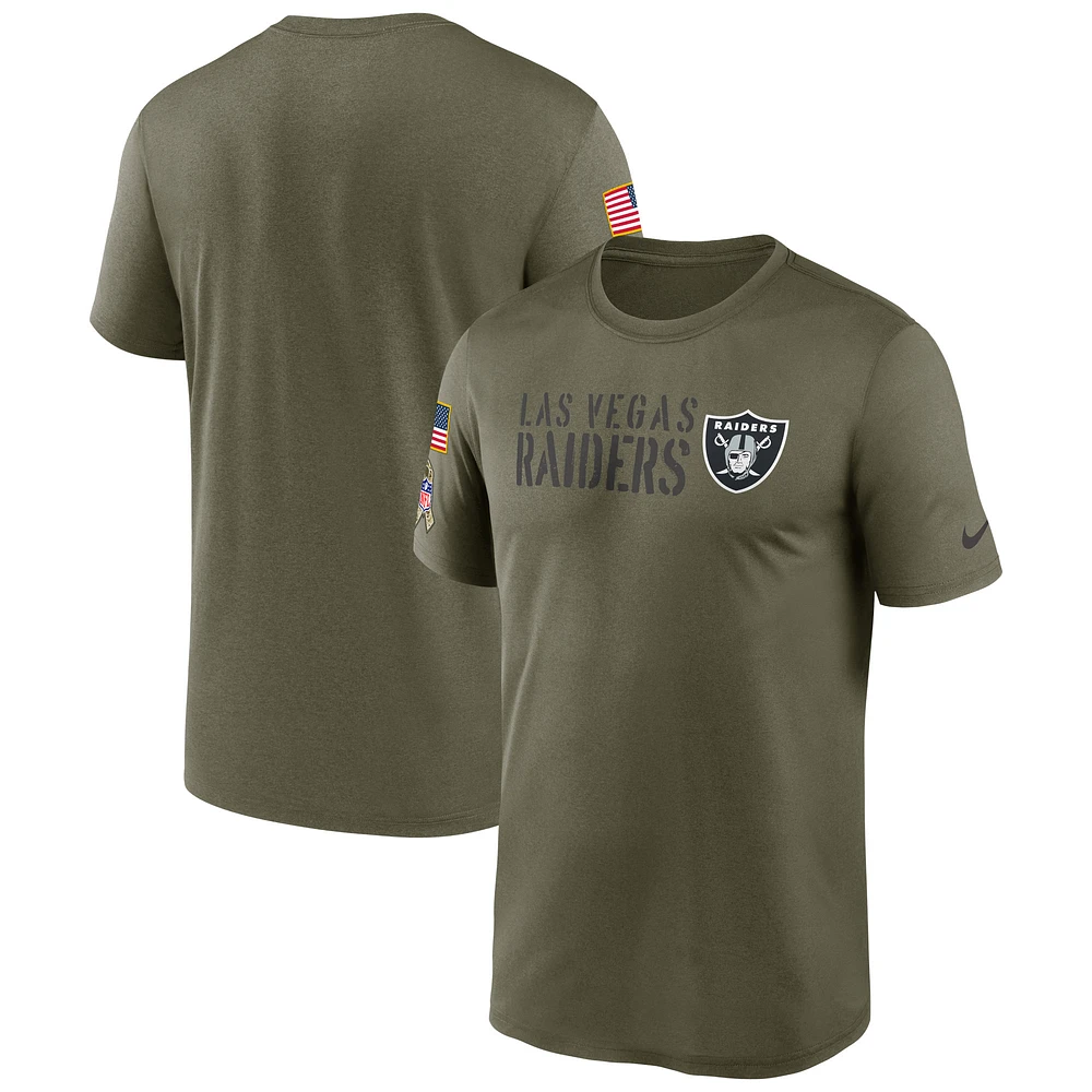 Men's Nike Olive Las Vegas Raiders Salute to Service Legend Team T-Shirt