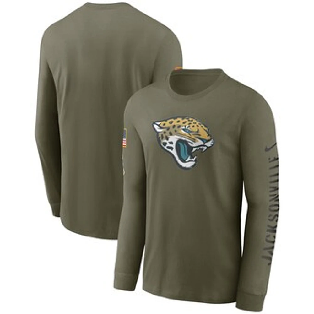 Men's Nike Olive Jacksonville Jaguars Salute To Service Long Sleeve T-Shirt