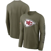 Men's Nike Olive Kansas City Chiefs Salute To Service Long Sleeve T-Shirt