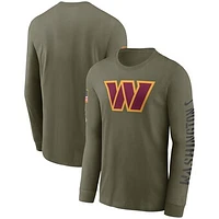 Men's Nike Olive Washington Commanders Salute To Service Long Sleeve T-Shirt