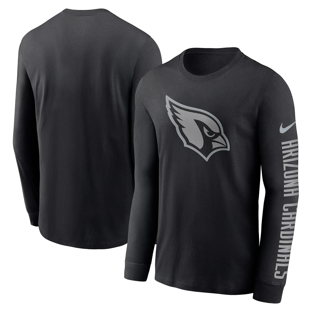 Men's Nike Black Arizona Cardinals RFLCTV Name and Logo T-Shirt