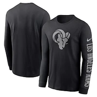 Men's Nike Black Los Angeles Rams RFLCTV Name and Logo T-Shirt