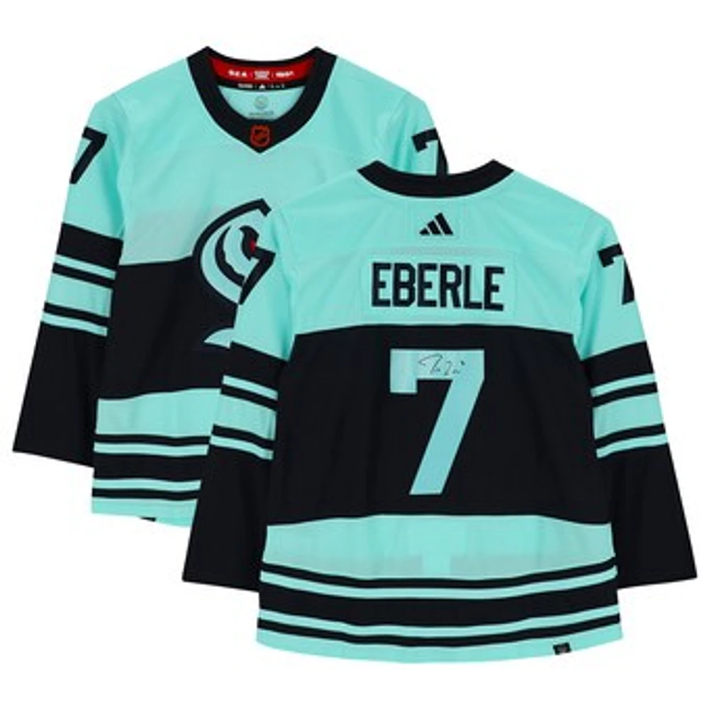 Jordan Eberle Seattle Kraken Autographed 2022-23 Reverse Retro adidas Authentic Jersey