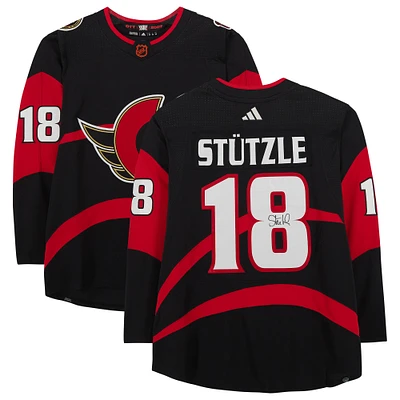 Tim Stutzle Ottawa Senators Autographed 2022-23 Reverse Retro adidas Authentic Jersey