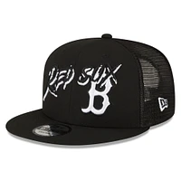 Men's New Era Black Boston Red Sox Street Trucker 9FIFTY Snapback Hat