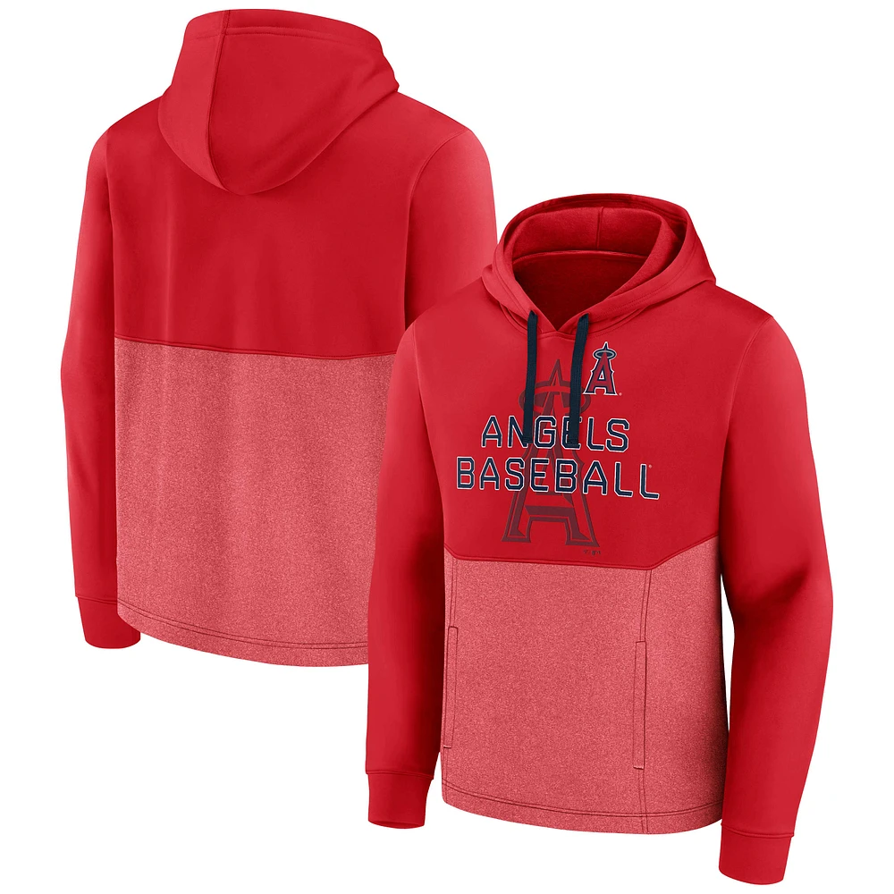 Men's Fanatics Red Los Angeles Angels Call the Shots Pullover Hoodie