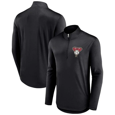 Men's Fanatics Black Arizona Diamondbacks Tough Minded Lightweight Quarter-Zip Pullover