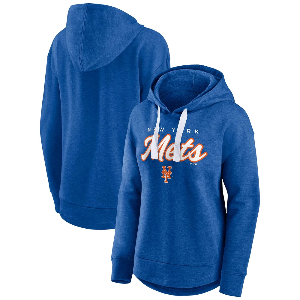 Women's Fanatics Heather Royal New York Mets Set to Fly Pullover Hoodie