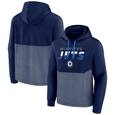 Men's Fanatics Navy Winnipeg Jets Slash Attack - Pullover Hoodie