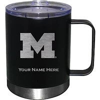 Black Michigan Wolverines 12oz. Personalized Stainless Steel Lowball with Handle