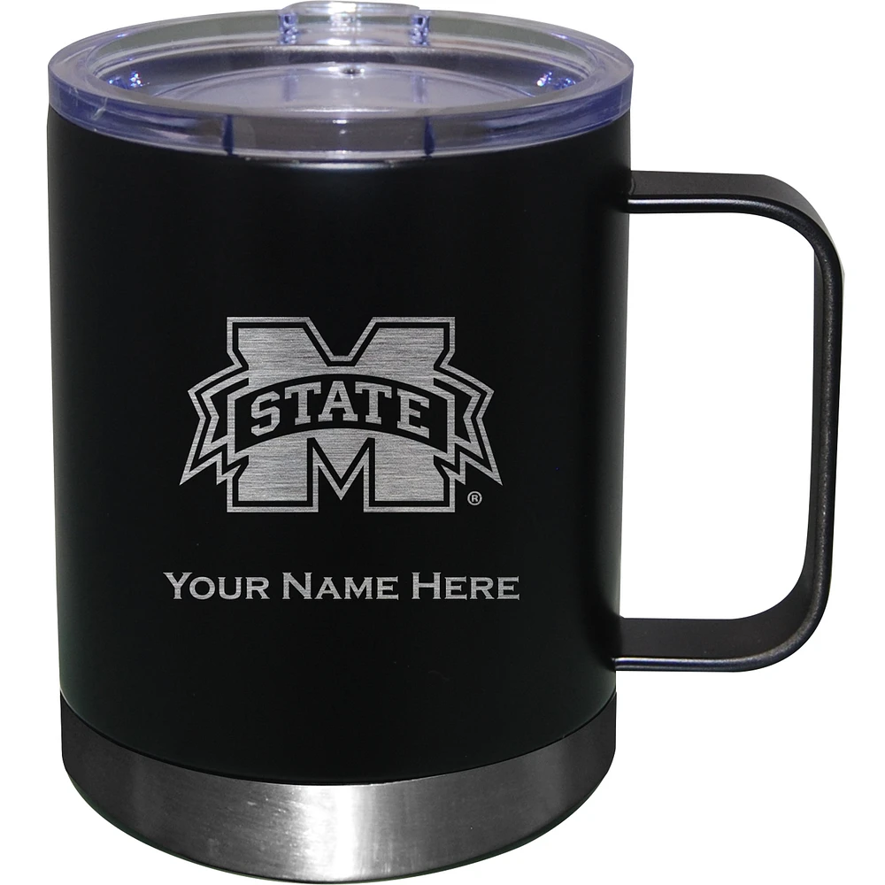 Black Mississippi State Bulldogs 12oz. Personalized Stainless Steel Lowball with Handle