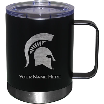 Black Michigan State Spartans 12oz. Personalized Stainless Steel Lowball with Handle