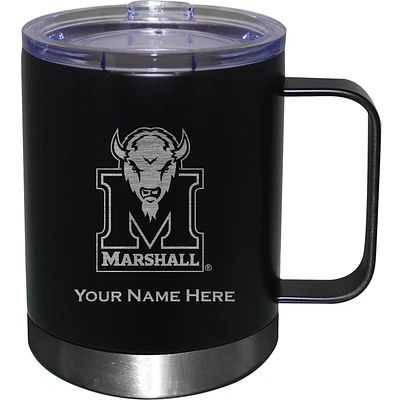 Black Marshall Thundering Herd 12oz. Personalized Stainless Steel Lowball with Handle