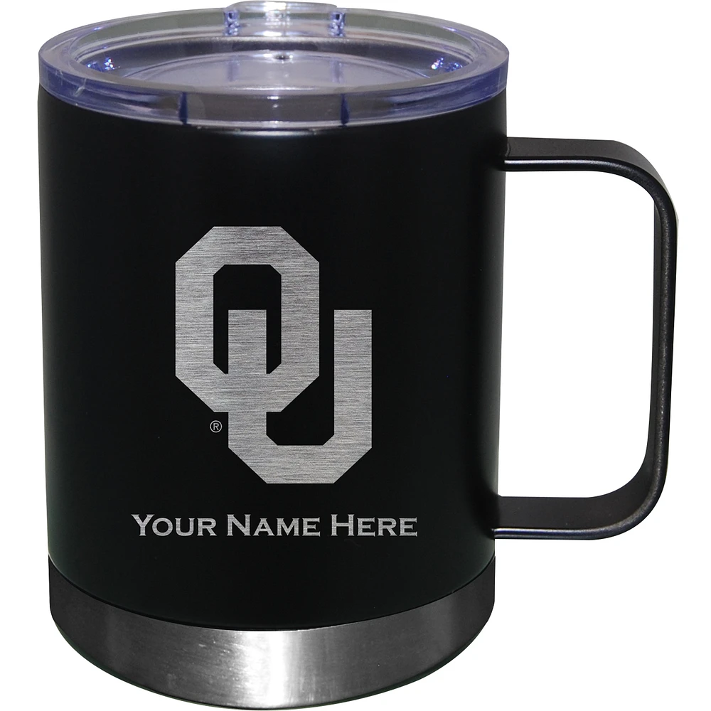 Oklahoma Sooners 12oz. Personalized Stainless Steel Lowball with Handle