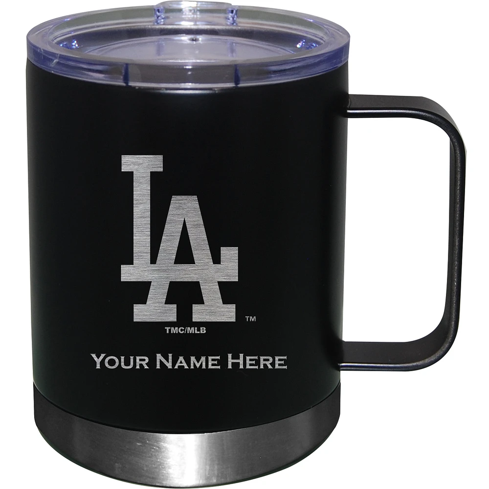 Black Los Angeles Dodgers 12oz. Personalized Stainless Steel Lowball with Handle