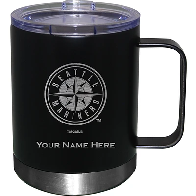 Black Seattle Mariners 12oz. Personalized Stainless Steel Lowball with Handle