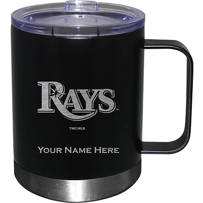 Black Tampa Bay Rays 12oz. Personalized Stainless Steel Lowball with Handle