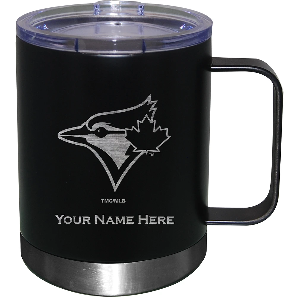 Black Toronto Blue Jays 12oz. Personalized Stainless Steel Lowball with Handle