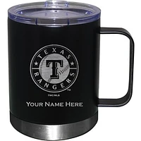 Black Texas Rangers 12oz. Personalized Stainless Steel Lowball with Handle