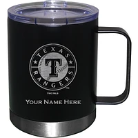 Black Texas Rangers 12oz. Personalized Stainless Steel Lowball with Handle