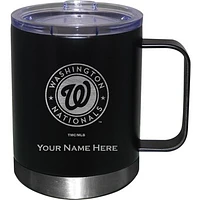 Black Washington Nationals 12oz. Personalized Stainless Steel Lowball with Handle