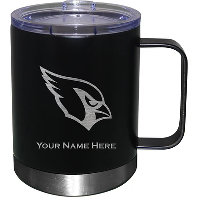 Black Arizona Cardinals 12oz. Personalized Stainless Steel Lowball with Handle