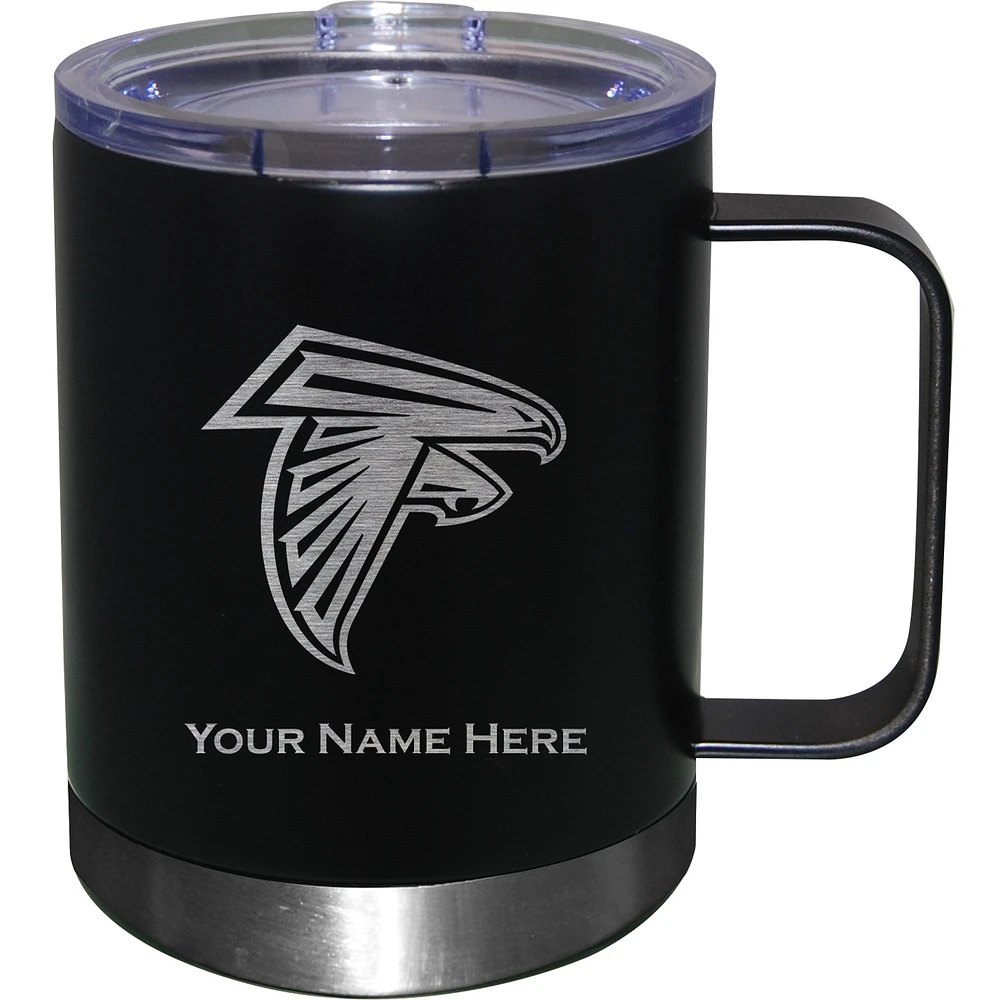 Black Atlanta Falcons 12oz. Personalized Stainless Steel Lowball with Handle
