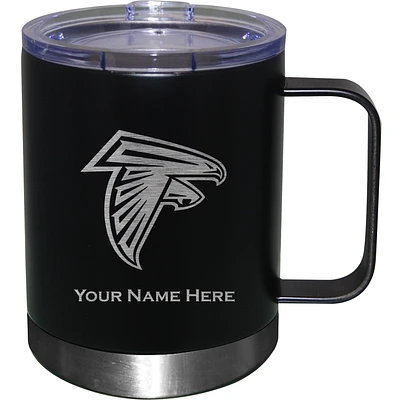 Black Atlanta Falcons 12oz. Personalized Stainless Steel Lowball with Handle