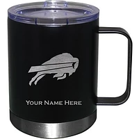 Black Buffalo Bills 12oz. Personalized Stainless Steel Lowball with Handle