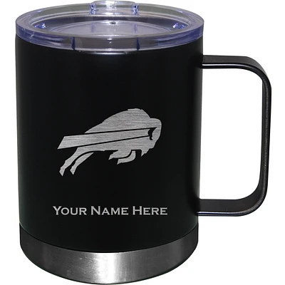 Black Buffalo Bills 12oz. Personalized Stainless Steel Lowball with Handle