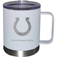 White Indianapolis Colts 12oz. Personalized Stainless Steel Lowball with Handle