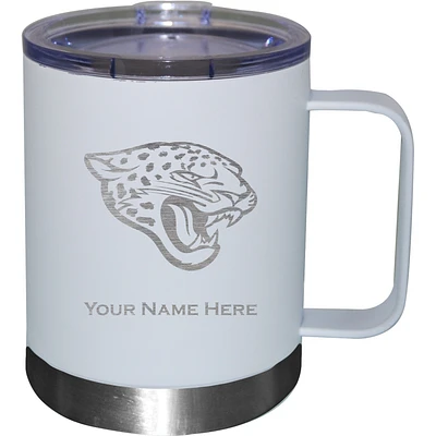 White Jacksonville Jaguars 12oz. Personalized Stainless Steel Lowball with Handle