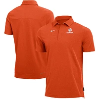 Men's Nike Heathered Orange Clemson Tigers 2022 Coach Performance Polo