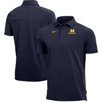 Men's Nike Heathered Navy Michigan Wolverines 2022 Coach Performance Polo