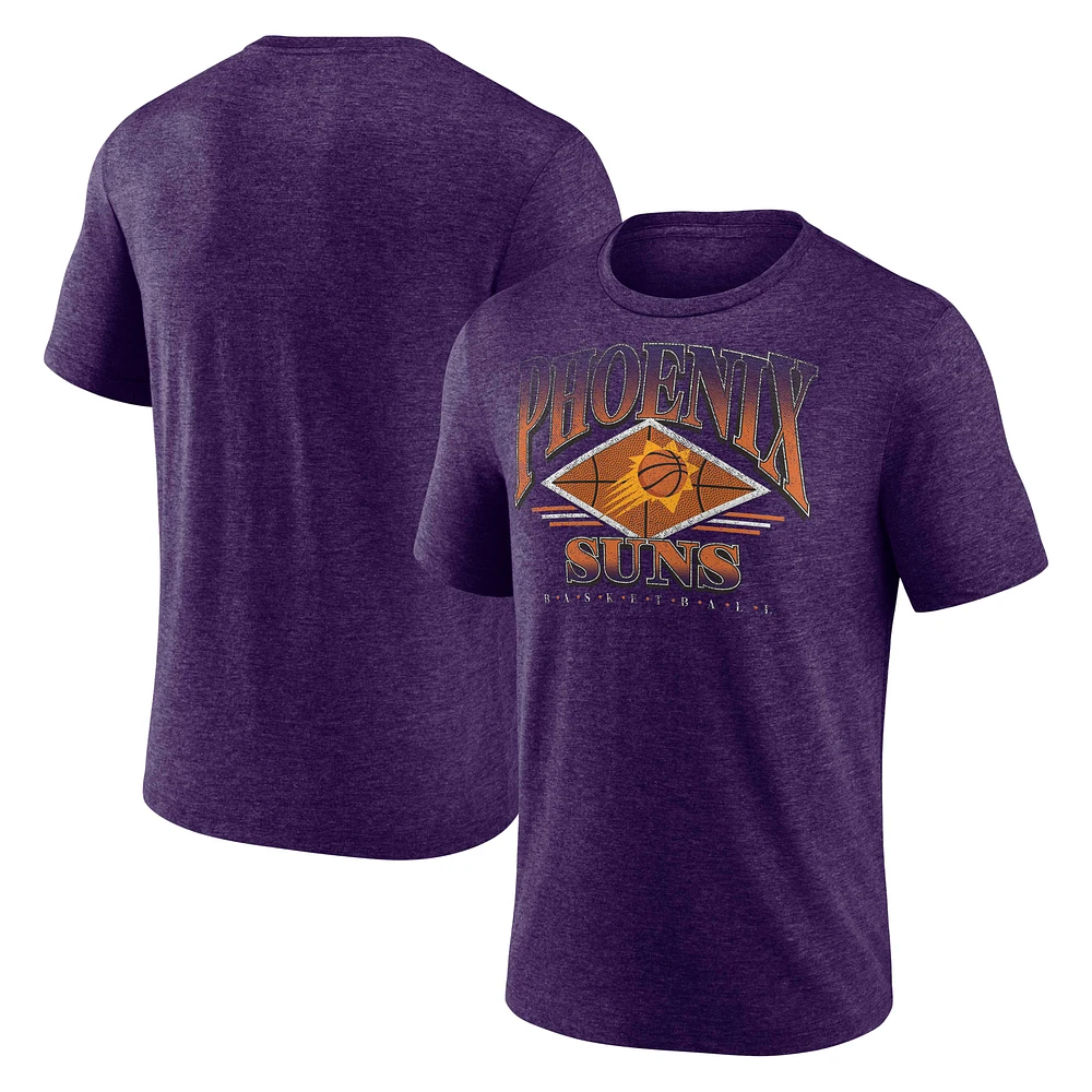 Men's Fanatics Heather Purple Phoenix Suns True Classics Power Phase Tri-Blend T-Shirt