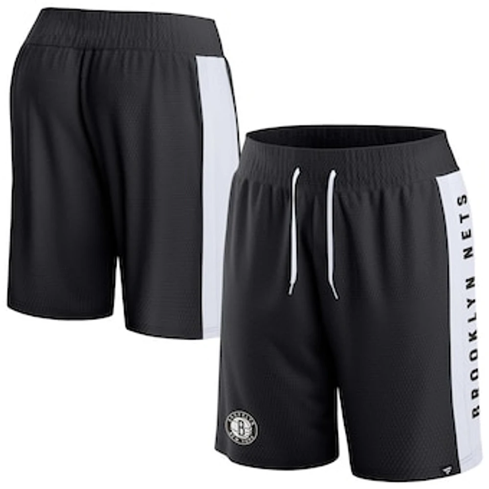 Men's Fanatics Black Brooklyn Nets Referee Iconic Mesh Shorts