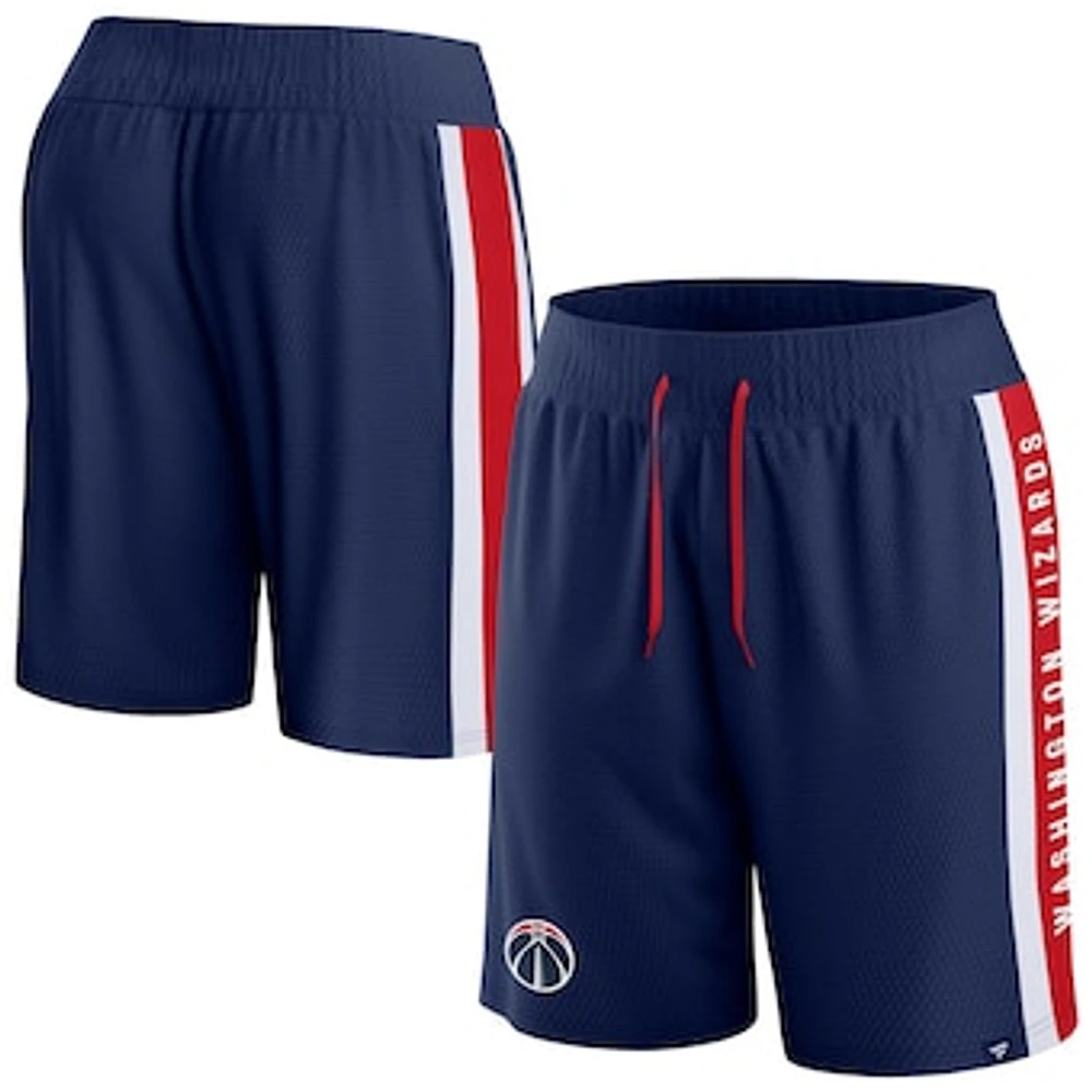 Men's Fanatics Navy Washington Wizards Referee Iconic Mesh Shorts